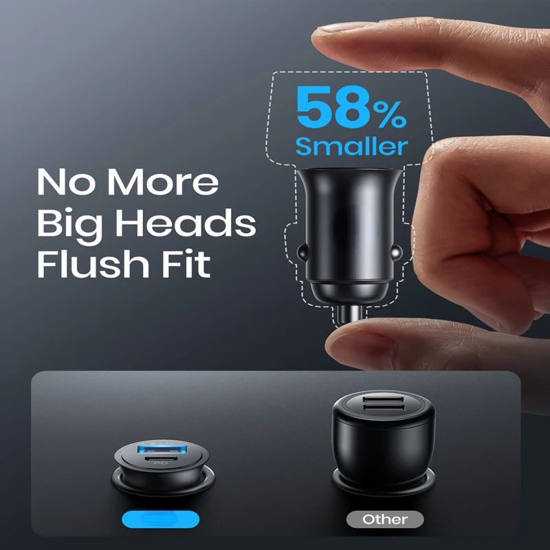 60W USB Car Charger 5A Type C PD QC Fast Charging Phone Adapter For iPhone 13 12 11 Pro Max 8 S21 S20 S10 S9