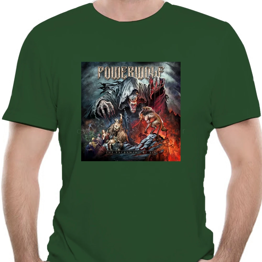 Футболки из 100% хлопка Powerwolf The Sacrament Of Sin новый разные размеры металлическая