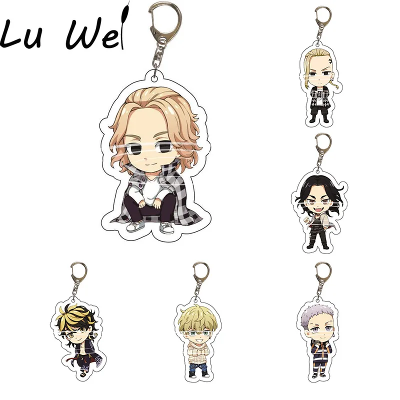 

Anime keychain Tokyo Revengers Manjiro Ken Takemichi Hinata Atsushi Acrylic Women Accessories Cute Bag Pendant Key Chain Gifts