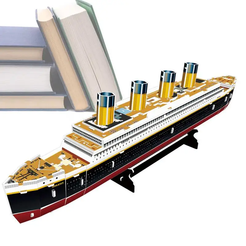 

Adult Puzzles Ship Puzzle 3D LED Ship Arts Crafts For Adults Gifts For Men Women Model Kits Brain Teaser Puzzles For Adults