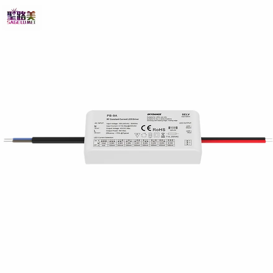 

AC110V-220V to DC 9V-36V 50/60hz 1.4W-9W 150MA-500mA Constant Current LED Driver 2.4G RF CC Controller For Downlight Spotlight