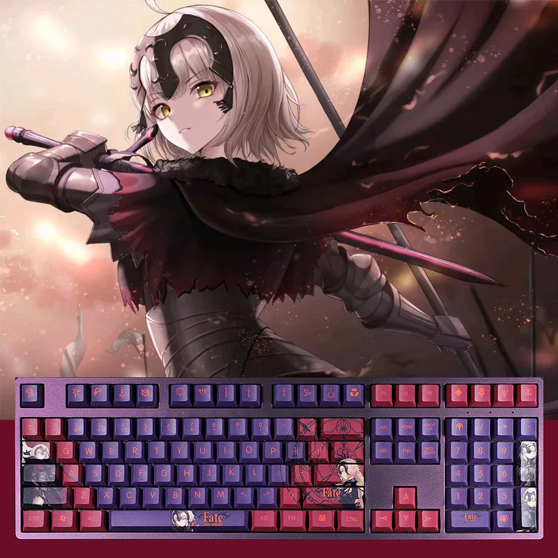 

Колпачки для клавиатуры Cherry Profile PBT для MX Switch, механические аксессуары для клавиатуры, 108 клавиш, игровой персонаж, красота, колпачки для клавиатуры