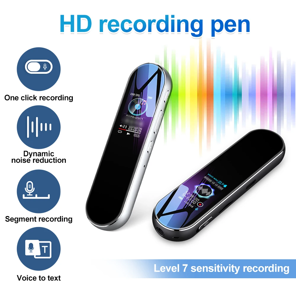 

Q53 Multi-function Recorder Stereo Sound Pickup Dynamic Noise Reduction One-key Recording Pen Music player Language to Text