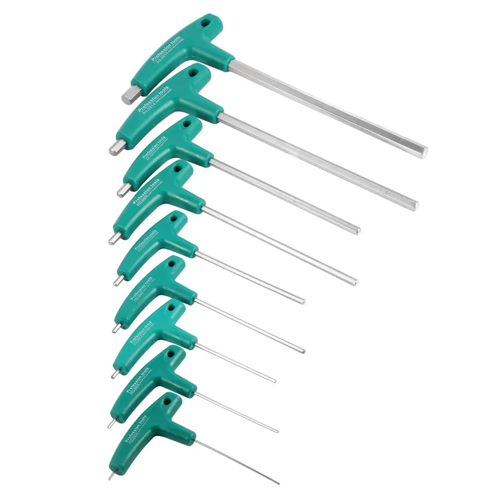 

T-Handle Hex Allen Key Screws Screwdriver Driver Tools Wrenches Set Industrial Grade Repair Tool Flat Head Hex Wrench