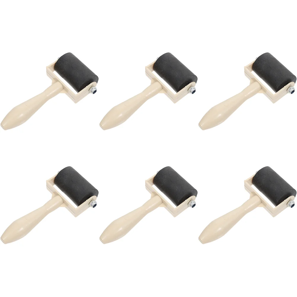 

6 Pcs Print Printmaking Tool Child Paint Roller Stamping Plastic Printing Glue Stick