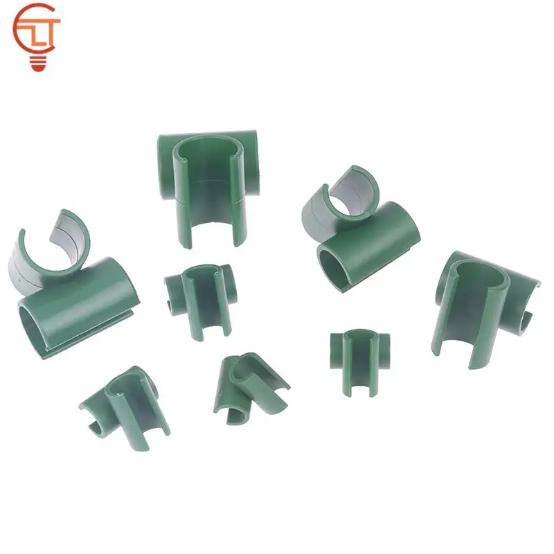 

10Pcs Cross Plastic Clips Plant Support Fruit Cage Connector Adjustable Agriculture Fastener Pillar 8mm/11mm/16mm/20mm Gardening