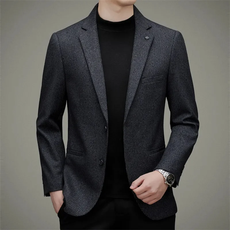 

Новинка весна-осень 2023, мужской костюм, Высококачественная деловая Повседневная модная однотонная куртка, не требующая глажки, в западном стиле