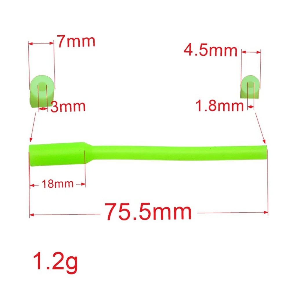 

10pcs Night Fishing Soft Cover Silicone Luminous Sleeve Tube Glow In The Dark Anti Tangle Night Deep Sea Fishing Accessories