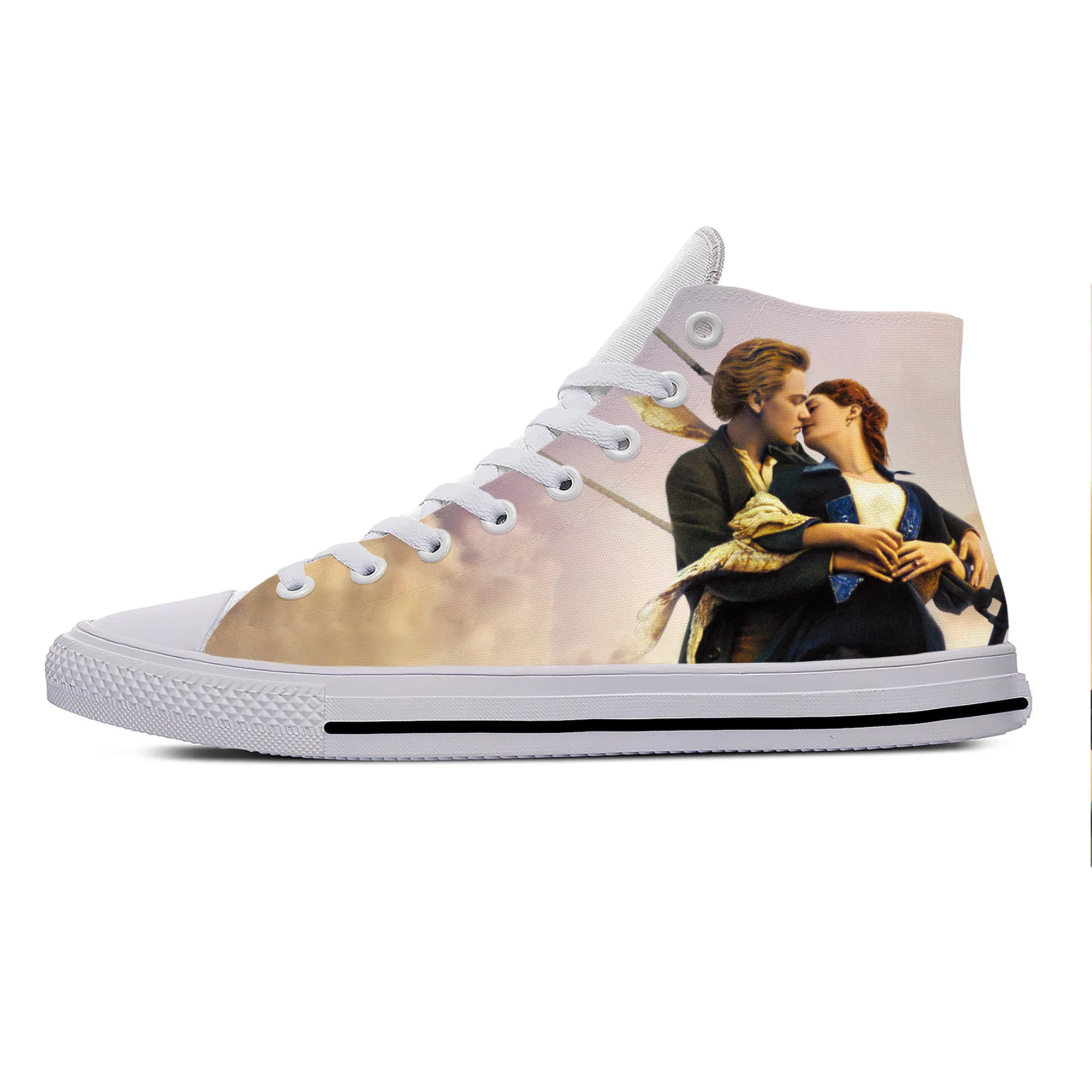 

Кроссовки из фильма «Титаник Леонардо», крутая Повседневная Тканевая обувь с высоким верхом, легкие дышащие, с 3D принтом, для мужчин и женщи...