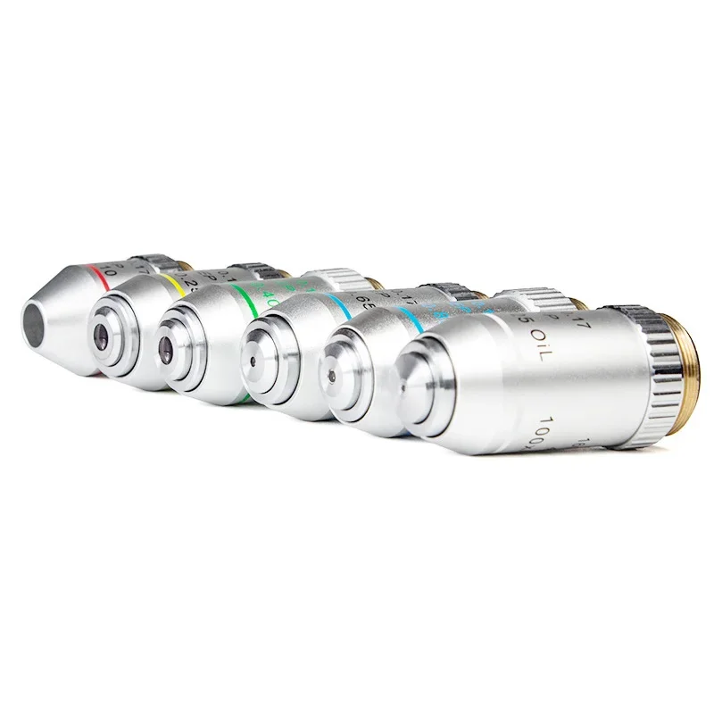 Полуланированный ахроматический объектив 4X 10X 20X 40X 60X 100X 160/0 17 для биологического