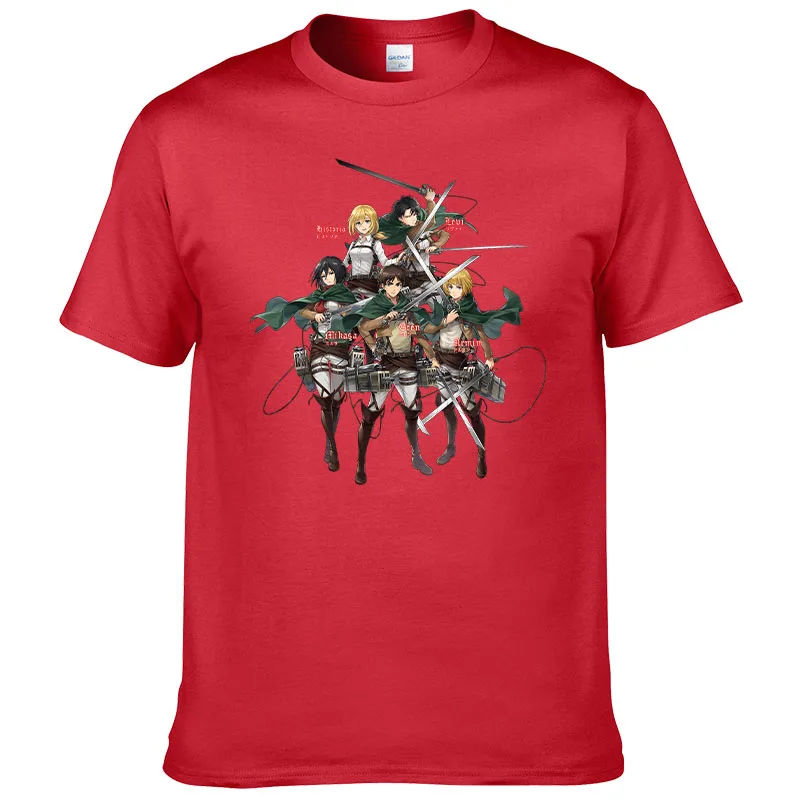 

Japanese Anime Attack on Titan T Shirt Men Kawaii Cartoon Shingeki No Kyojin T-shirt Harajuku Titans Attack Graphic Print Tees