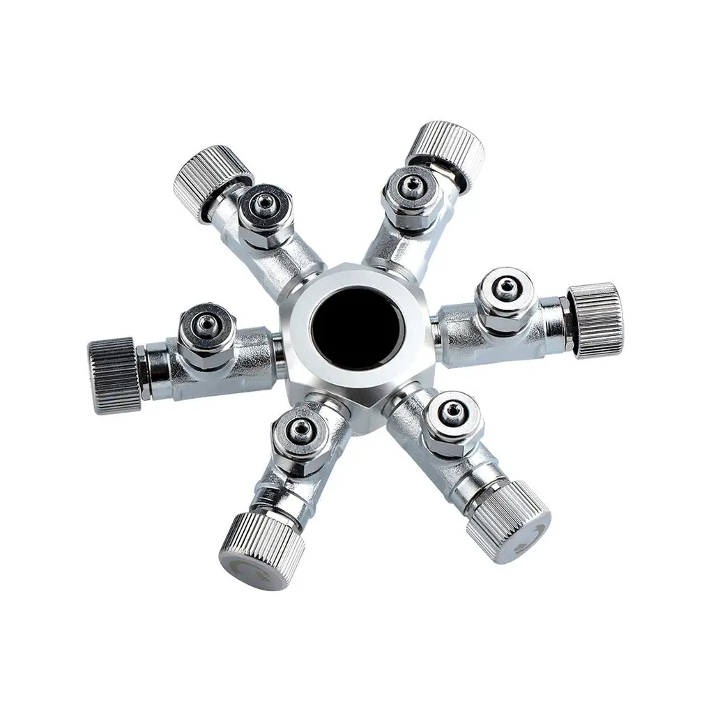 

6 Ways Aluminum Alloy CO2 Distributor Durable Carbon Dioxide Splitter Valve For Aquarium Fish Tank Ventilation