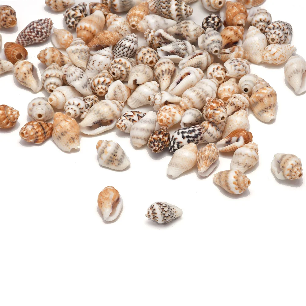 Мини-подвески Из Натуральной Морской Ракушки С Отверстиями Спиральные Подвески