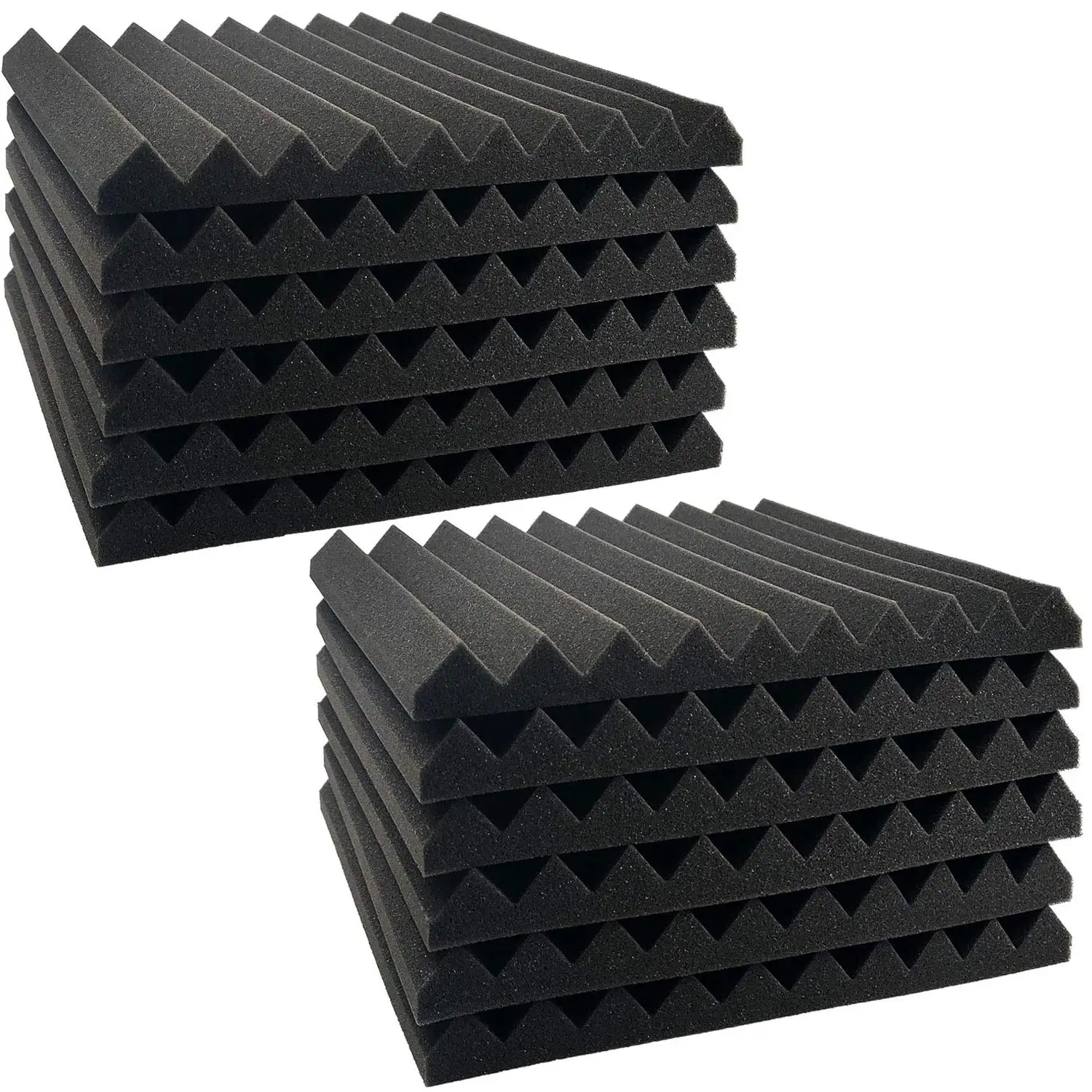 

24PCS 30X30X5cm Flame Retardant Soundproofing Foam Acoustic Foam Sound Treatment Studio Room Absorption Wedge Tiles Polyurethane