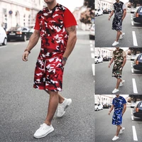 male tshirt set new summer camouflage 3d printing men tracksuit mens oversized clothing t shirt shorts outfits sets streetswear