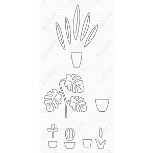 Potted Plants Die namics 2022 Metal Cutting Scrapbook Paper Template Diy Decoration Diary Embossing Album Greet Craft Card Mould