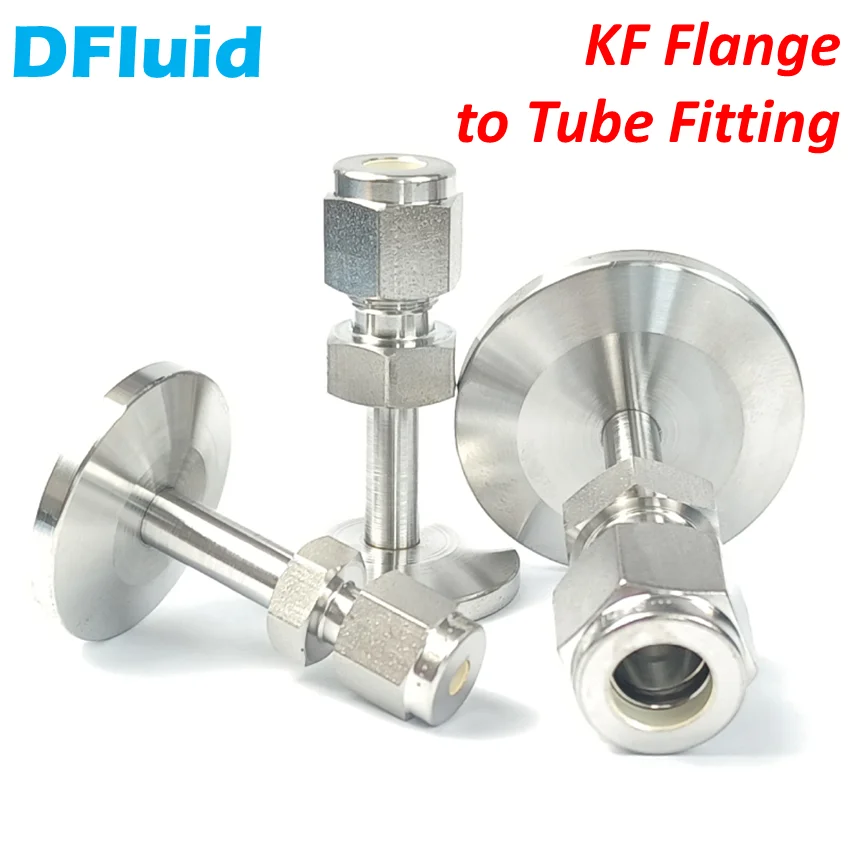 KF Flange to Tube Fitting LOK KF16 KF25 KF40 KF50 1/8 1/4 3/8 1/2 inch LOK 3mm 6mm 8mm 10mm LOK Stainless Steel 316 rpl Swagelok