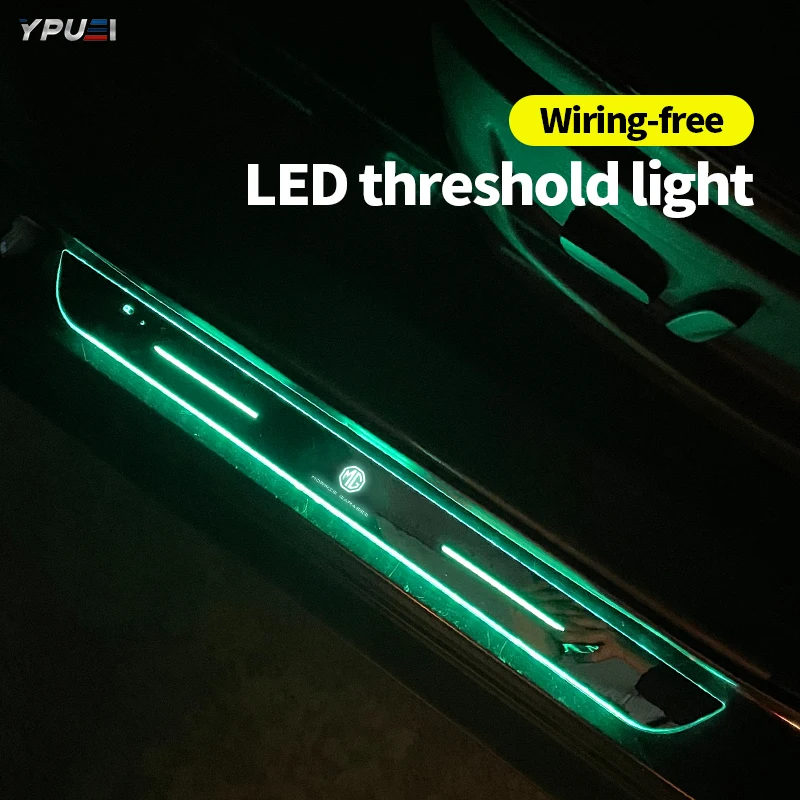 

Customized Car LED Welcome Pedal Car Scuff Plate Pedal Door Sill Pathway Light For MG MG6 ZS HS GS 5 Gundam 350 Parts TF GT 6
