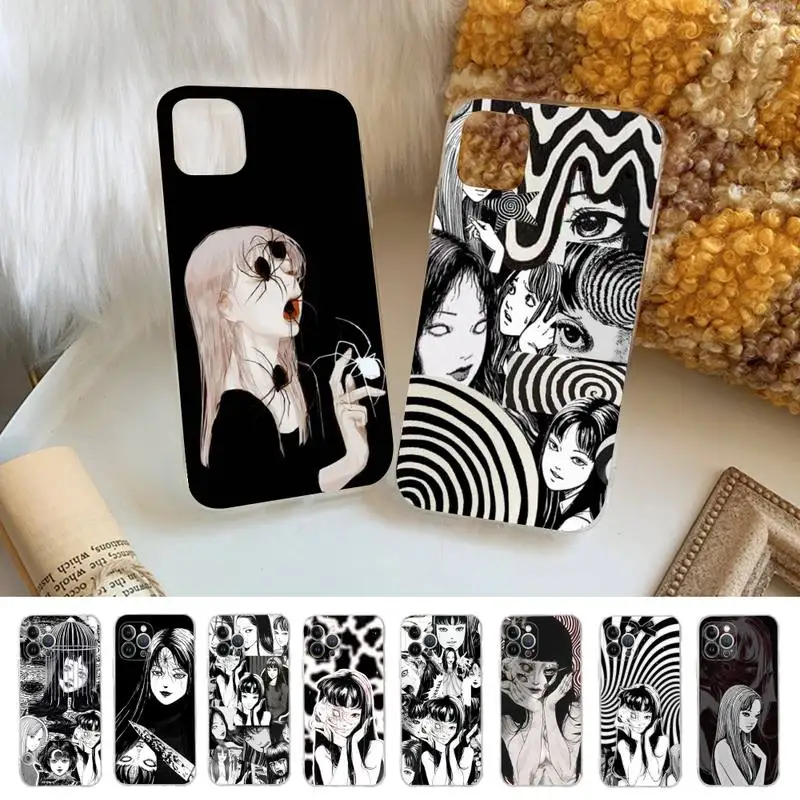 

Horror Manga Style Phone Case For iPhone XR X XS Max 14 13 Pro Max 11 12 Mini 6 7 8 plus SE 2020 Printing Cover