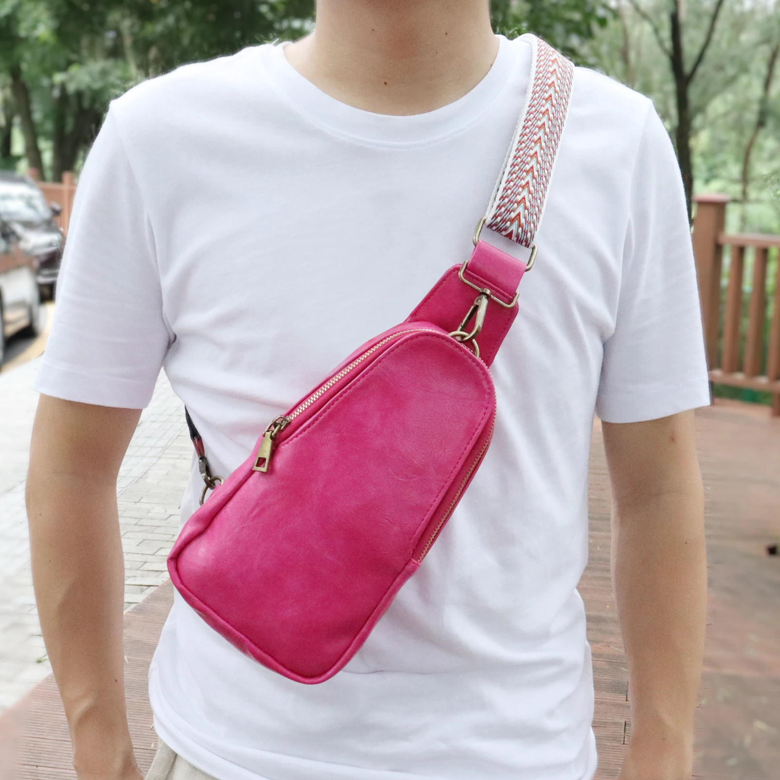 Women Small Sling Bags Fanny Pack Fashion Leather Waist Bags Multifunctional Waist Pouch For Phone Shopping Holder Chest Bag