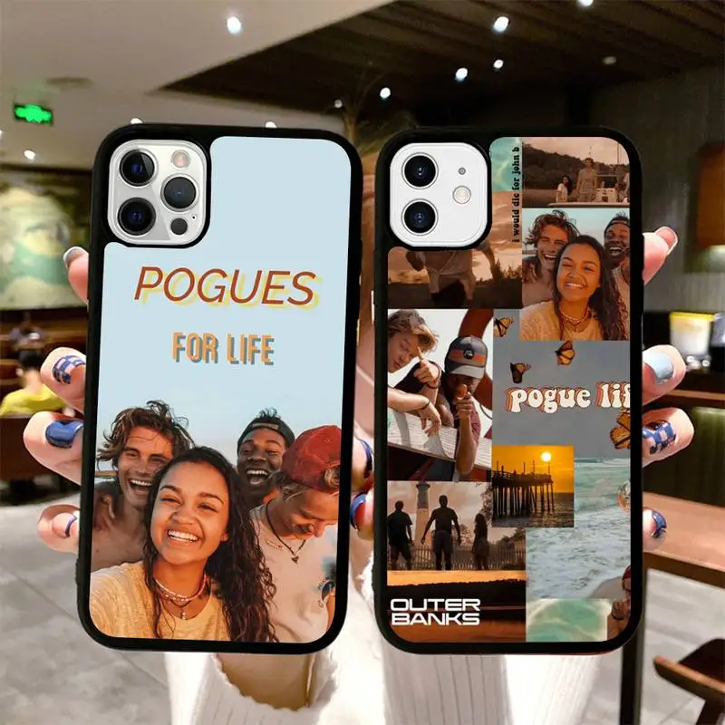 

Outer Banks Livin' the Pogue Life Phone Case for iPhone 14 13 12 11 Pro Max mini 8 7 Plus X SE XR Silicone Hard PC Fundas