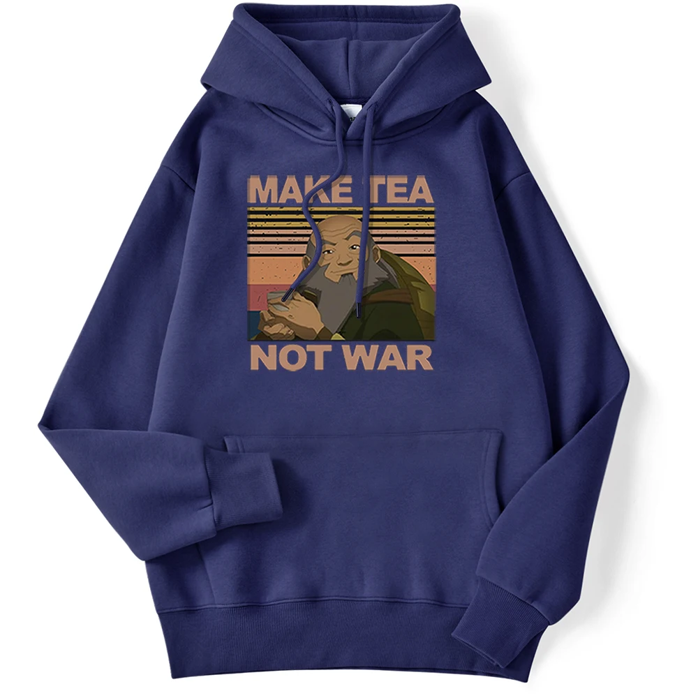

Make Tea Not War Funny Print Men Hoodies Cute Fleece Loose Hoodie Funny Oversize Streetwear 2022 Autumn Warm Pullover Man Hoody