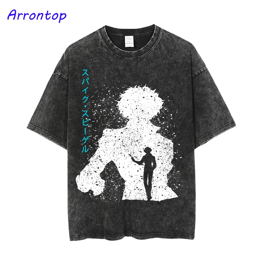 

Mens T-shirts Streetwear Vintage Washed 2023 Print T-shirt Cotton Casual Oversized Tee Top 2023 Summer Clothing T shirts