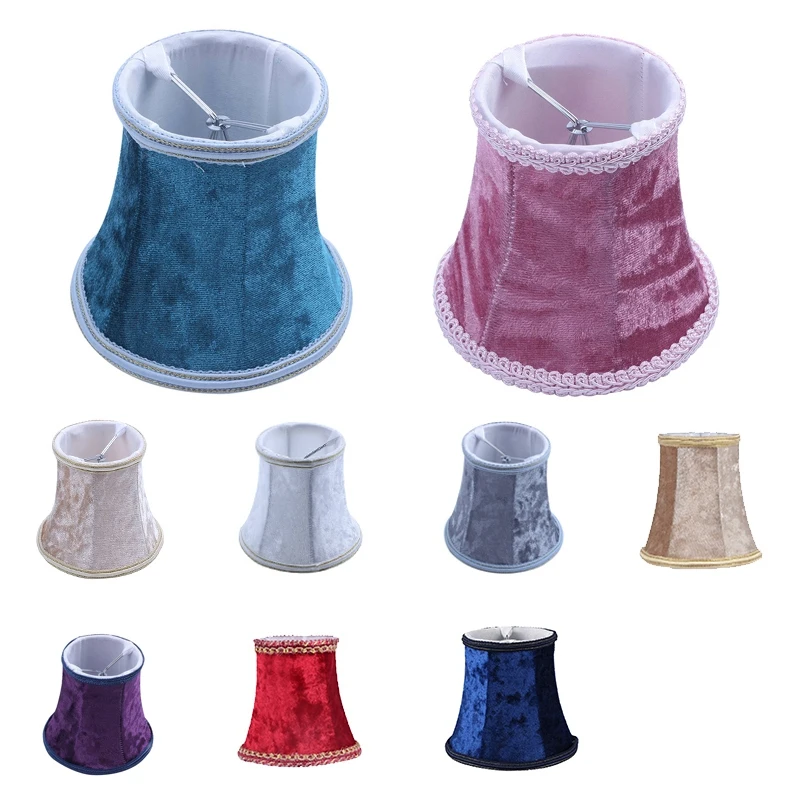 

New Fabric Clip On Lamp Shade, E14 Handmade Lampshade For Modern European Style Wall Sconce Lamp, Crystal Lamp, Candle Lamp, Tab