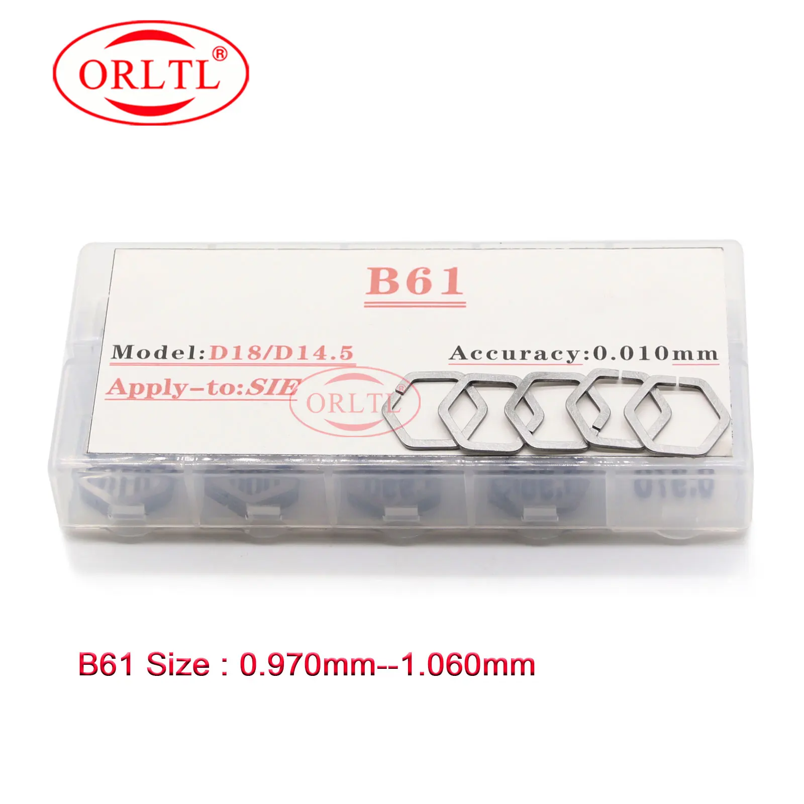 

Набор из 50 шт. пьезоэлектрических прокладок B61, B60, B70 для инжекторов Siemens, размеры 0.970-1.015 мм, для регулировки форсунок, точность 0.005 мм