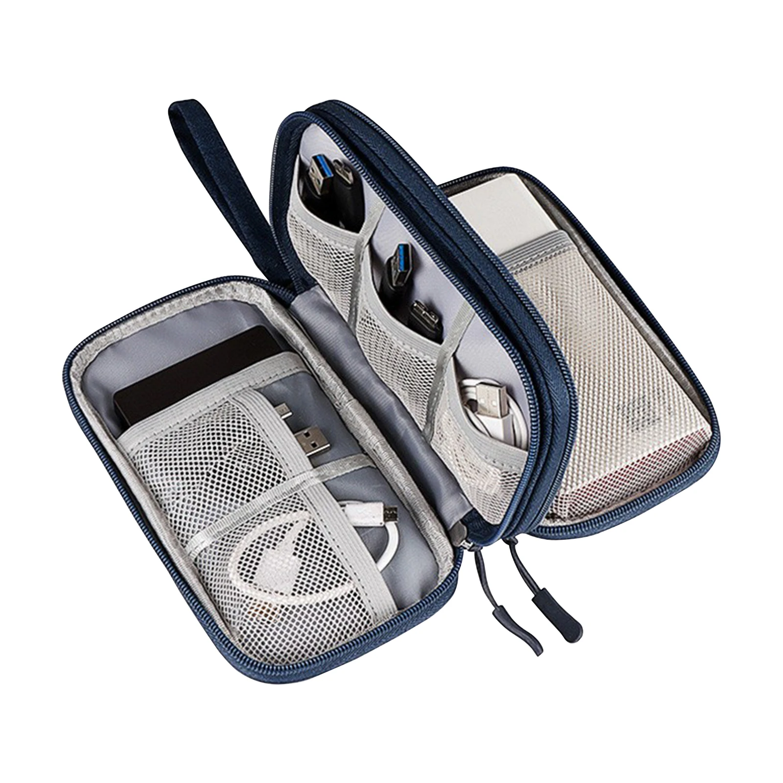 

Travel Cable Organizer Bag Electronic Storage Bag Carrying Case Earphone Charge Power Bank Digital Pouch Three Layer Storage Bag