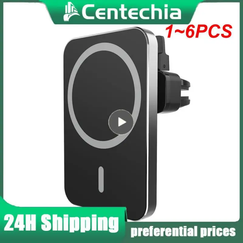 

1~6PCS Magnetic Wireless Car Charger Mount Adsorbable Phone For iPhone 14 13 12 Max adsorption Fast Wireless Charging Holder