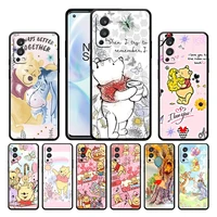 winnie the pooh anime case for oneplus nord 2 ce 5g 9 9pro 8t 7 7ro 6 6t 5t pro plus silicone soft black phone cover capa coque