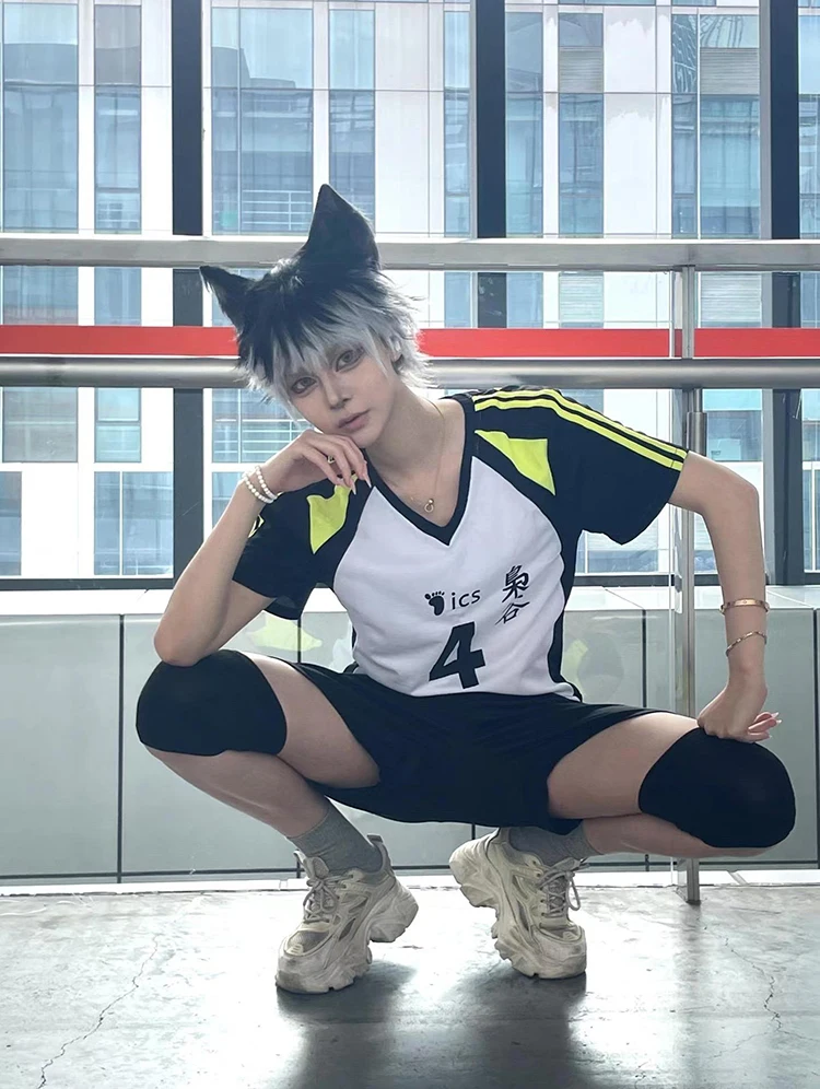 Фото Аниме Haikyuu Косплей No 5 Akaashi Keiji No.4 Bokuto Koutarou Волейбольная форма Fukurodani Academie Волейбольная команда Спортивная одежда №5