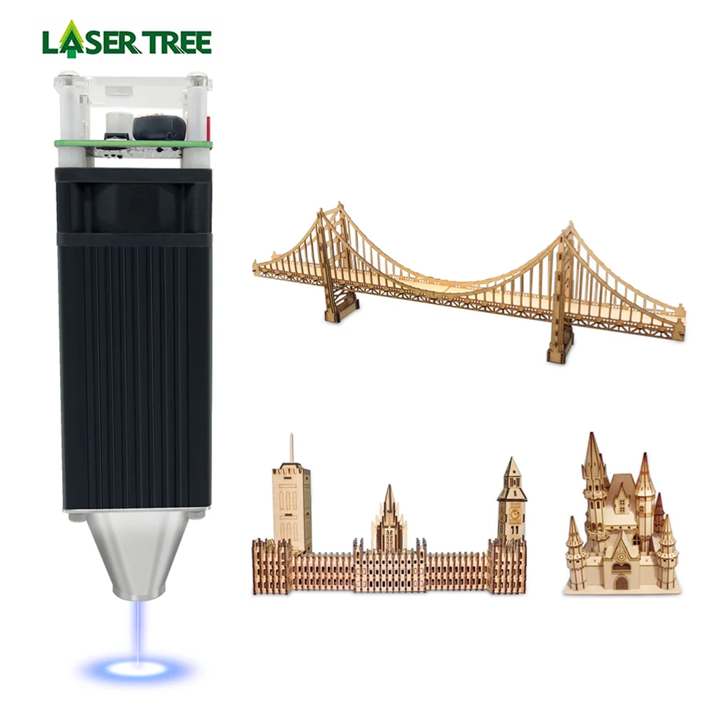 Enlarge LASER TREE 80W TTL Laser Module 450nm CNC Blue Laser Head Engraving Tool Head for Laser Cutter Engraver Wood Tools Accessories