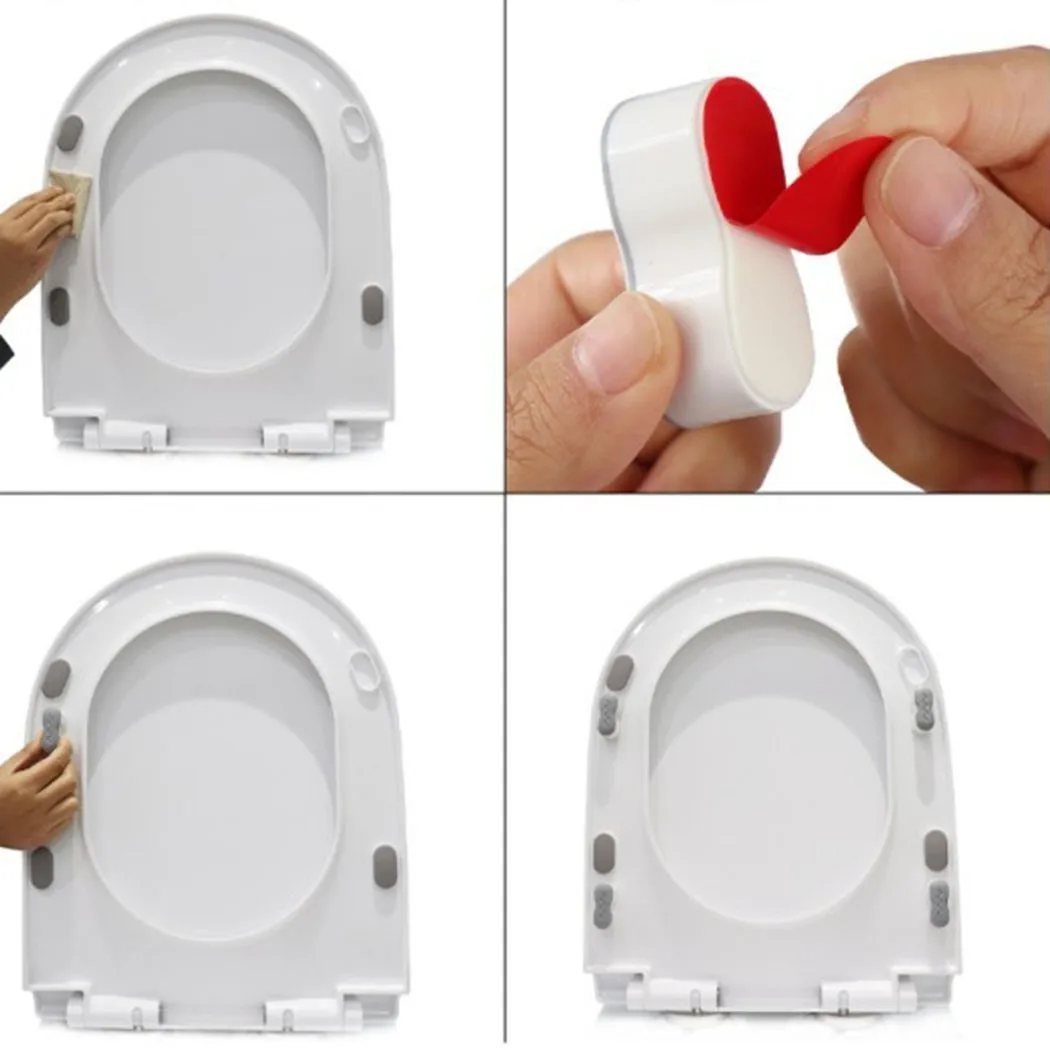 

4pcs Toilet Seat Buffers Toilet Non-slip Bumper Replacement Hardware Accessories For Toilet Seat Repair Bathroom Supplies