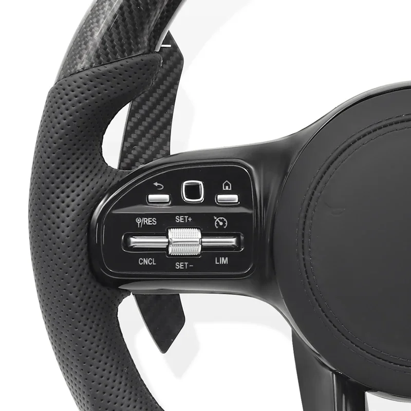Фото Карбоновый автомобильный руль, полный комплект для Mercedes Benz AMG A B C E S G V Cls Glc Gle Gls Gla Cla Glk Slc W204 W205 W212 W222 W221 №4