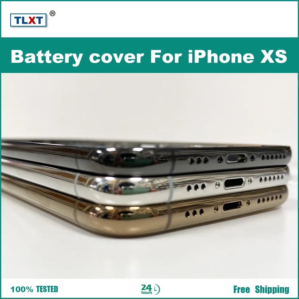 Задняя крышка батарейного отсека для iPhone XS средняя рамка Корпус + боковые кнопки