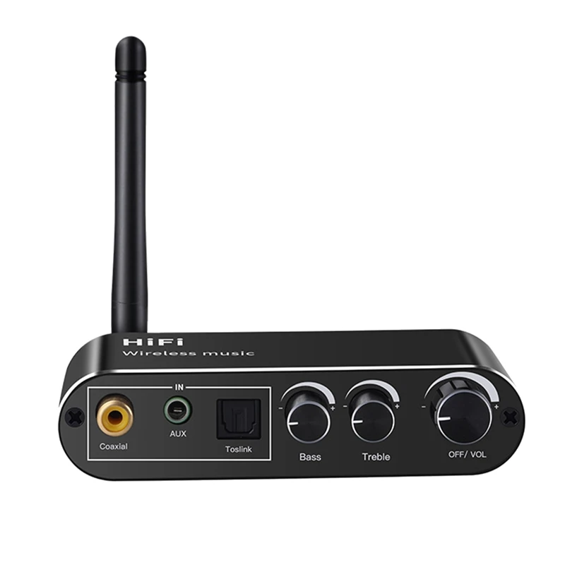 

Bluetooth 5.0 Receiver Remote Control Wireless Adapter Digital To Analog Audio Converter Optical Coaxial To 3.5Mm AUX