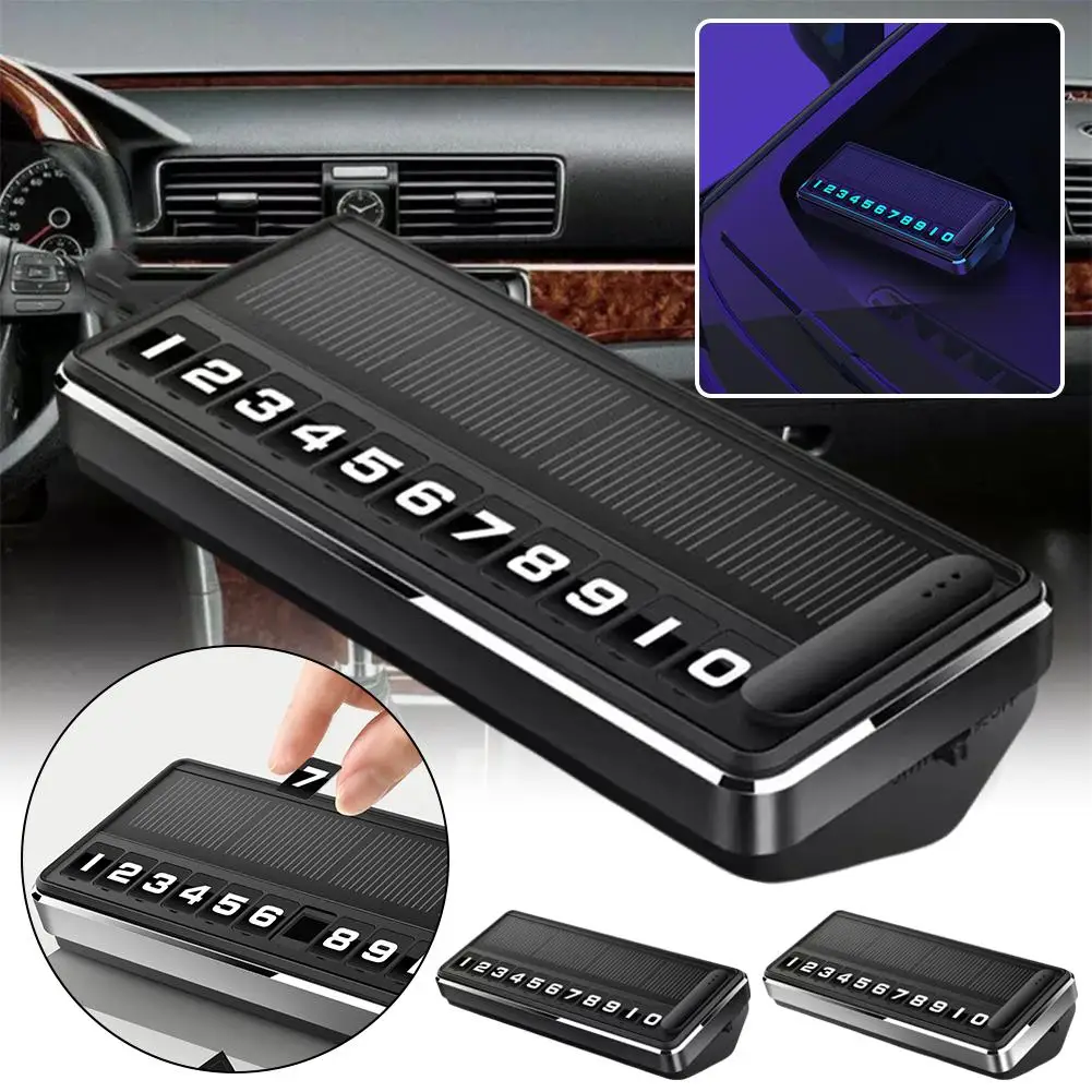 1 шт. солнечный автомобильный номерной знак телефона светодиодное освещение