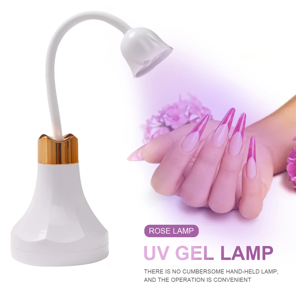 

Lotus LED Lamp for Nails 6 Light Bead 360° Bendable Nail Drying Lamp Fast Drying Nail Polish Gel Dryer Manicure Tool Nail Lamp