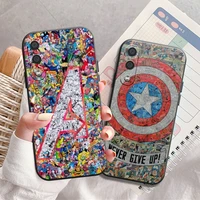 popular marvel phone case for samsung galaxy a11 a20 a21s a52 4g 5g a71 4g 5g a72 back silicone cover coque liquid silicon