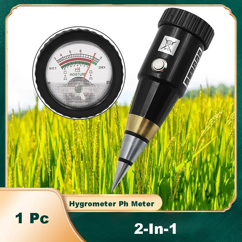 Ручной pH-метр влажности почвы тестер кислотности и металлический датчик зонд 3 ~ 8