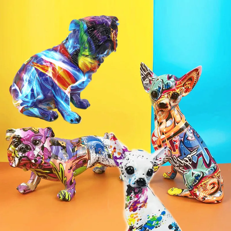 

Креативная окрашенная цветная Фотолюминесцентная статуя собаки-таксы фотолюминесцентный декор для входного шкафа дома подарок для рукоделия из смолы