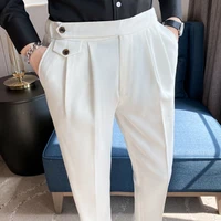 2022 mens suit pants new formal pants korean version of slim ankle trouser business casual fashion mens clothing dress pants