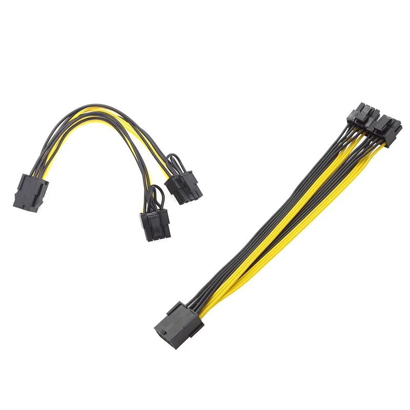 

10 шт. PCI Express на Dual PCIE 8 (6 + 2)Pin Кабель питания материнская плата видеокарта PCI-E GPU Кабель питания распределитель данных