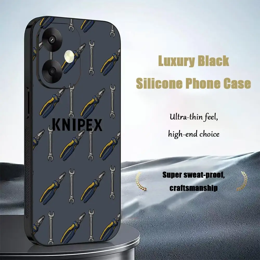 Фото Чехол для телефона knipex для Xiaomi Redmi17 14C 13C 12C Note 15 14 13 12 Pro Plus S, мягкий черный чехол для телефона. №3