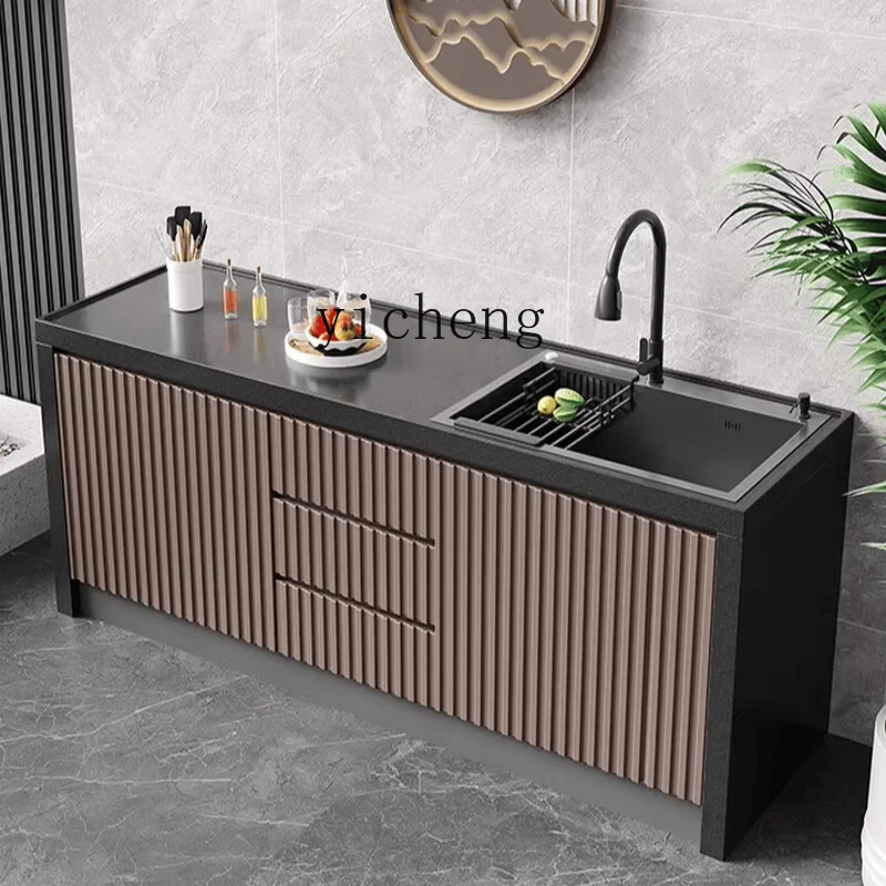 TQH открытый двор гранитный остров платформа консоль мраморная раковина