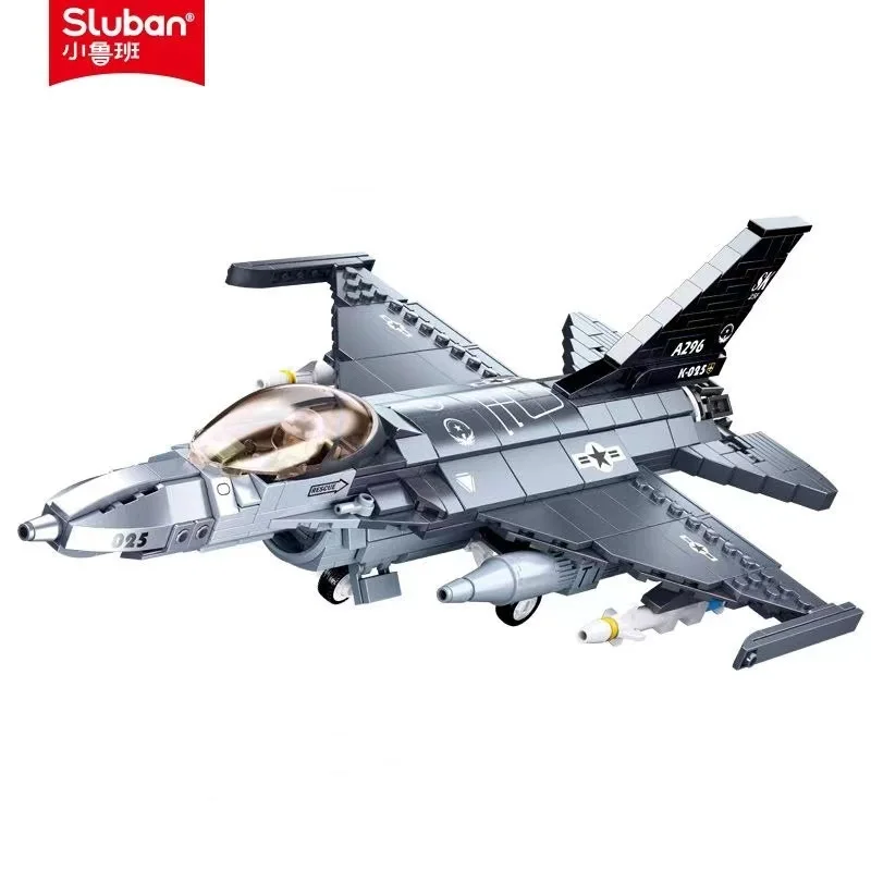 Sluban Военное Современное Оружие F16c Сокол Истребитель 1:44 Модель Самолета ВВС