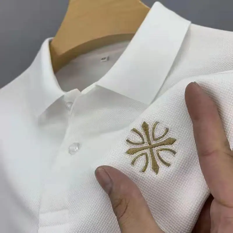 High end new fashion brand Polo shirt men's casual business short sleeved T-shirt summer golf clothing