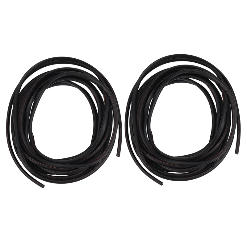 

2X 16FT/5M Black Moulding Trim Rubber Strip Car Door Scratch Protector Edge Guard